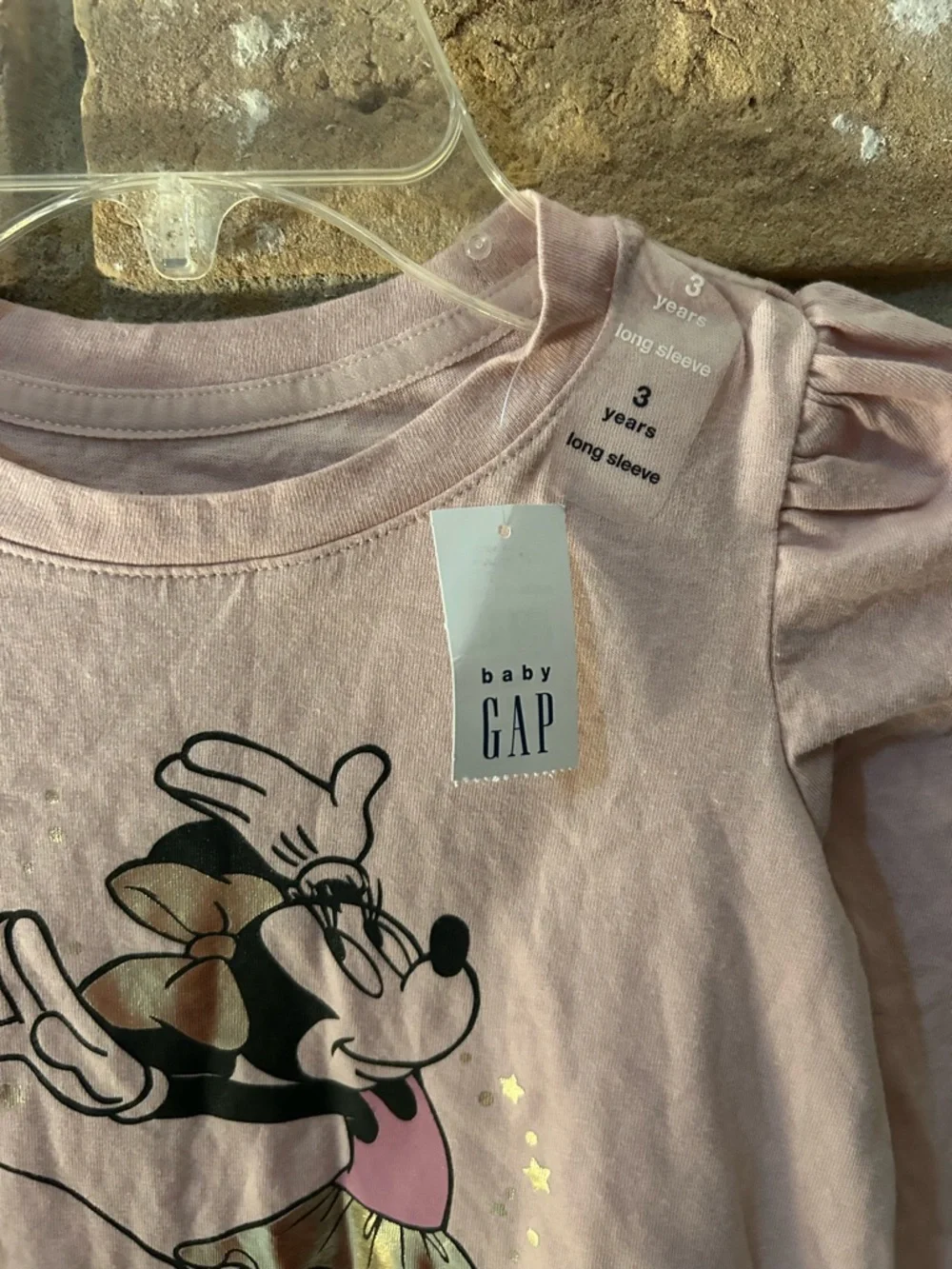 babyGap Pink Minnie Mouse Long-Sleeve Top for Kids. New with tag.